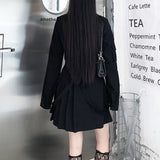 HWL Harajuku Streetwear Two-Piece Skirt Oversize 4XL Punk Chain Ribbon Skirts Women 2 Piece Suit For Female