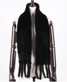 New Winter Women Warm Real Mink Fur Scarf Lady Fashion Genuine Real Mink Fur Muffler 100% Natural Real Knitted Mink Fur Scarves