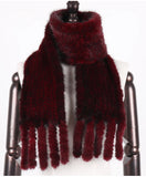 New Winter Women Warm Real Mink Fur Scarf Lady Fashion Genuine Real Mink Fur Muffler 100% Natural Real Knitted Mink Fur Scarves
