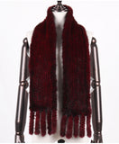 New Winter Women Warm Real Mink Fur Scarf Lady Fashion Genuine Real Mink Fur Muffler 100% Natural Real Knitted Mink Fur Scarves
