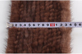 New Winter Women Warm Real Mink Fur Scarf Lady Fashion Genuine Real Mink Fur Muffler 100% Natural Real Knitted Mink Fur Scarves