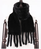 New Winter Women Warm Real Mink Fur Scarf Lady Fashion Genuine Real Mink Fur Muffler 100% Natural Real Knitted Mink Fur Scarves