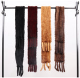 New Winter Women Warm Real Mink Fur Scarf Lady Fashion Genuine Real Mink Fur Muffler 100% Natural Real Knitted Mink Fur Scarves