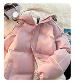 NASA Men's Hooded Short Autumn and Winter down Jacket