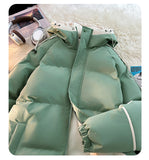 NASA Men's Hooded Short Autumn and Winter down Jacket