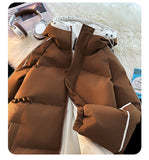 NASA Men's Hooded Short Autumn and Winter down Jacket