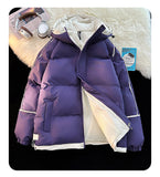 NASA Men's Hooded Short Autumn and Winter down Jacket