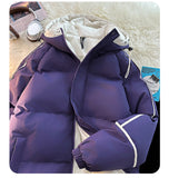 NASA Men's Hooded Short Autumn and Winter down Jacket