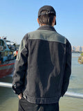 Denim Outwear Men Spring and Autumn 2023 New Arrival Trendy Handsome Patchwork Casual Easiest for Match Loose-Fitting Workwear Jacket Men