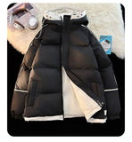 NASA Men's Hooded Short Autumn and Winter down Jacket