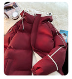 NASA Men's Hooded Short Autumn and Winter down Jacket