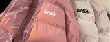 NASA Joint Name Trendy down Jacket Men's Winter Reversible Coat Women's Cotton-Padded Clothes Stand-up Collar Thick Winter Cotton-Padded Jacket