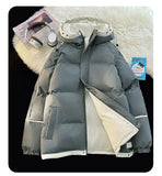 NASA Men's Hooded Short Autumn and Winter down Jacket