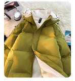 NASA Men's Hooded Short Autumn and Winter down Jacket