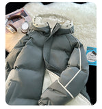 NASA Men's Hooded Short Autumn and Winter down Jacket