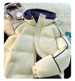 NASA Men's Hooded Short Autumn and Winter down Jacket