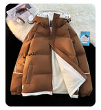 NASA Men's Hooded Short Autumn and Winter down Jacket