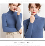 Women Turtleneck Sweater Knitted Soft Pullovers Cashmere Jumpers Basic Soft Sweaters For Women Winter