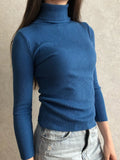 Women Turtleneck Sweater Knitted Soft Pullovers Cashmere Jumpers Basic Soft Sweaters For Women Winter