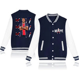 New Cool Mbappé Pattern Printed Baseball Shirt Outdoor Street Mbappé Sweatshirt Jacket Top