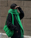 2025 Luxury Brand Cashmere Womens Scarf Winter Thick warm Solid Wraps Female Pashmina Long