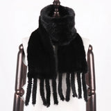 New Winter Women Warm Real Mink Fur Scarf Lady Fashion Genuine Real Mink Fur Muffler 100% Natural Real Knitted Mink Fur Scarves