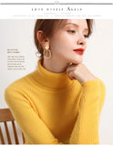 Women Turtleneck Sweater Knitted Soft Pullovers Cashmere Jumpers Basic Soft Sweaters For Women Winter