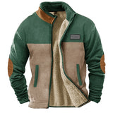 Autumn And Winter Outdoor Double-sided Men's Fleece Thickened Cardigan Zipper Stand Collar Hoodie Lining Fleece Jacket