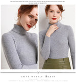 Women Turtleneck Sweater Knitted Soft Pullovers Cashmere Jumpers Basic Soft Sweaters For Women Winter