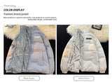 NASA Men's Double-Sided Cotton-Padded Jacket Trendy down Jacket