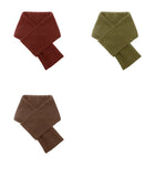 Solid Polar Fleece Cross Scarf For Men Winter New Warm Scarves Soft Neckerchief Female Male Warmer Neck Collar Scarf