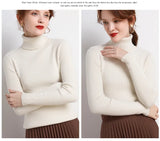 Women Turtleneck Sweater Knitted Soft Pullovers Cashmere Jumpers Basic Soft Sweaters For Women Winter