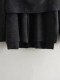 Winter Female Scarf Coat Long Sleeve Knitted Asymmetric Jackets For Women Streetwear Causal Women Coats