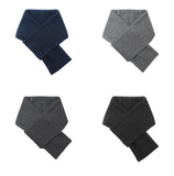 Solid Polar Fleece Cross Scarf For Men Winter New Warm Scarves Soft Neckerchief Female Male Warmer Neck Collar Scarf