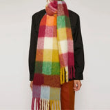 2025 Luxury Brand Cashmere Womens Scarf Winter Thick warm Solid Wraps Female Pashmina Long