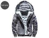 Winter Men Sweatshirts Fleece Thickened Warm Camouflage Cardigan Sweater Male Casual Hooded Jackets Men's Outdoor Sportswear
