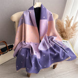 Autumn Winter Scarf Women Pashmina Shawls and Wraps Cashmere Blanket Warm Thick Stoles for Lady Outdoor Bufanda 2024 New Print