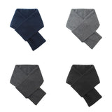 Solid Polar Fleece Cross Scarf For Men Winter New Warm Scarves Soft Neckerchief Female Male Warmer Neck Collar Scarf