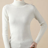 Women Turtleneck Sweater Knitted Soft Pullovers Cashmere Jumpers Basic Soft Sweaters For Women Winter