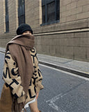 2025 Luxury Brand Cashmere Womens Scarf Winter Thick warm Solid Wraps Female Pashmina Long