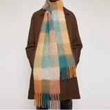 2025 Luxury Brand Cashmere Womens Scarf Winter Thick warm Solid Wraps Female Pashmina Long
