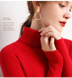 Women Turtleneck Sweater Knitted Soft Pullovers Cashmere Jumpers Basic Soft Sweaters For Women Winter