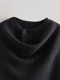Winter Female Scarf Coat Long Sleeve Knitted Asymmetric Jackets For Women Streetwear Causal Women Coats