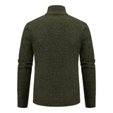 Autumn And Winter New Jersey Men's Casual Sports Coat Solid Color Stand Collar Wweater Grab Fleece Warm Zipper Cardigan