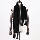 New Winter Women Warm Real Mink Fur Scarf Lady Fashion Genuine Real Mink Fur Muffler 100% Natural Real Knitted Mink Fur Scarves