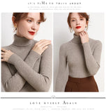 Women Turtleneck Sweater Knitted Soft Pullovers Cashmere Jumpers Basic Soft Sweaters For Women Winter