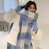 2025 Luxury Brand Cashmere Womens Scarf Winter Thick warm Solid Wraps Female Pashmina Long