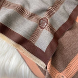 Autumn Winter Scarf Women Pashmina Shawls and Wraps Cashmere Blanket Warm Thick Stoles for Lady Outdoor Bufanda 2024 New Print