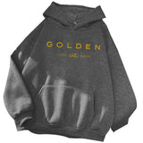2025 Hot Jungkook Kpop Hoodie Vintage Sweatshirt Sudaderas Winter Warm Golden Album Merch Unisex Hoodies