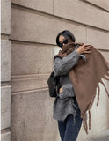 2025 Luxury Brand Cashmere Womens Scarf Winter Thick warm Solid Wraps Female Pashmina Long